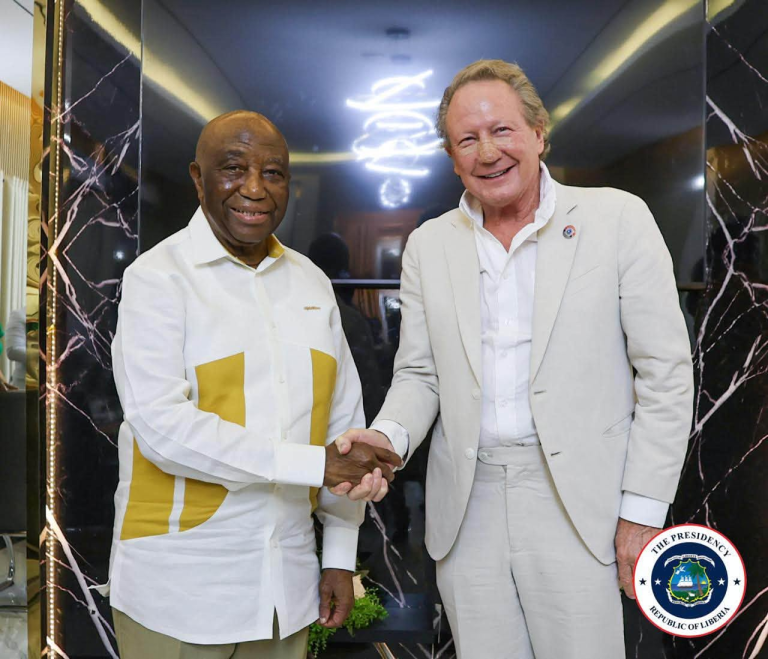 Australian Billionaire Miner Andrew Forrest Eyes Liberia’s Rail Investment as Boakai Seeks New Investors